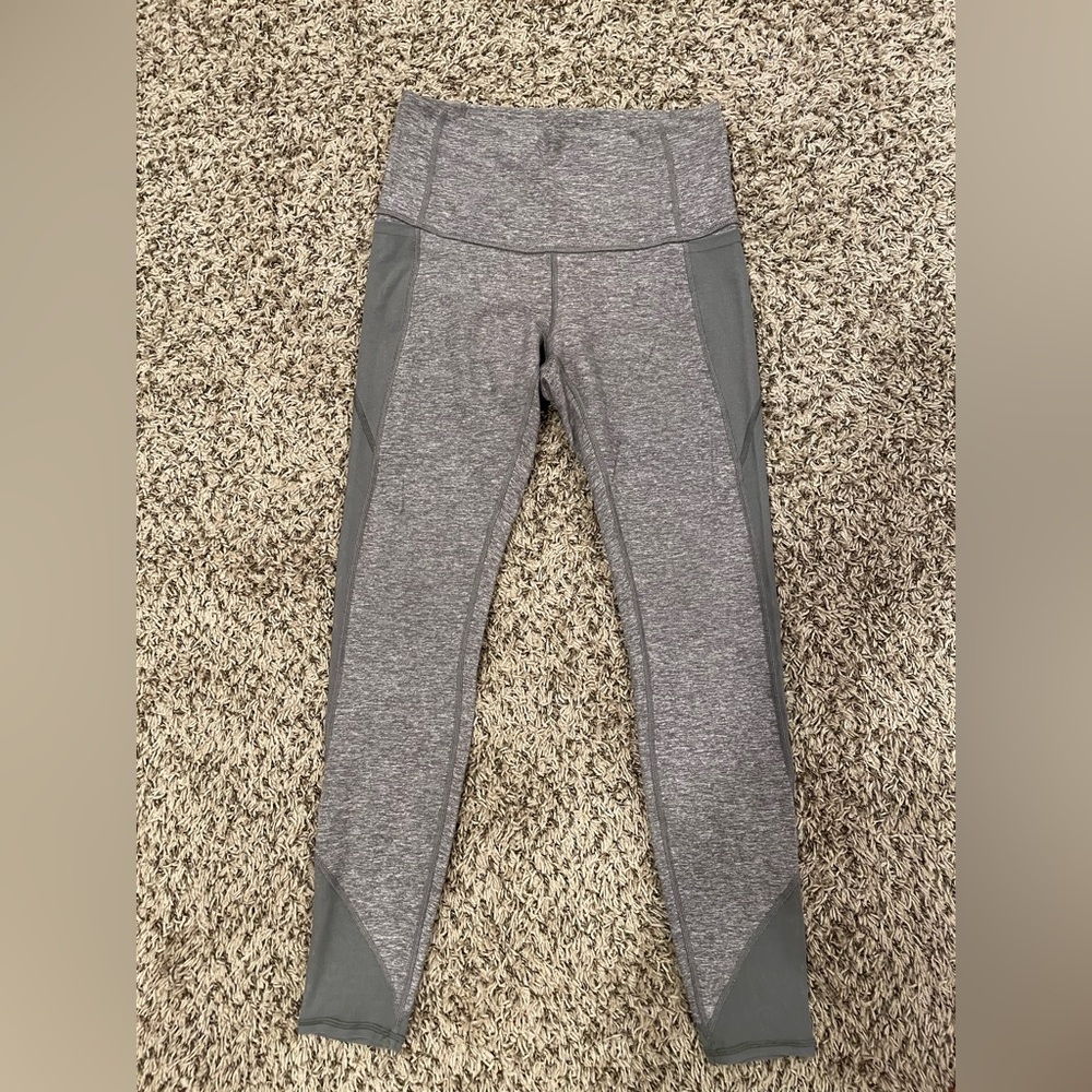 Lululemon High-Waisted Leggings with mesh sides